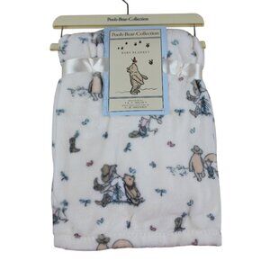 Winnie the Pooh Bear Collection Baby Blanket Fleece Christopher Robin Ivory NWT